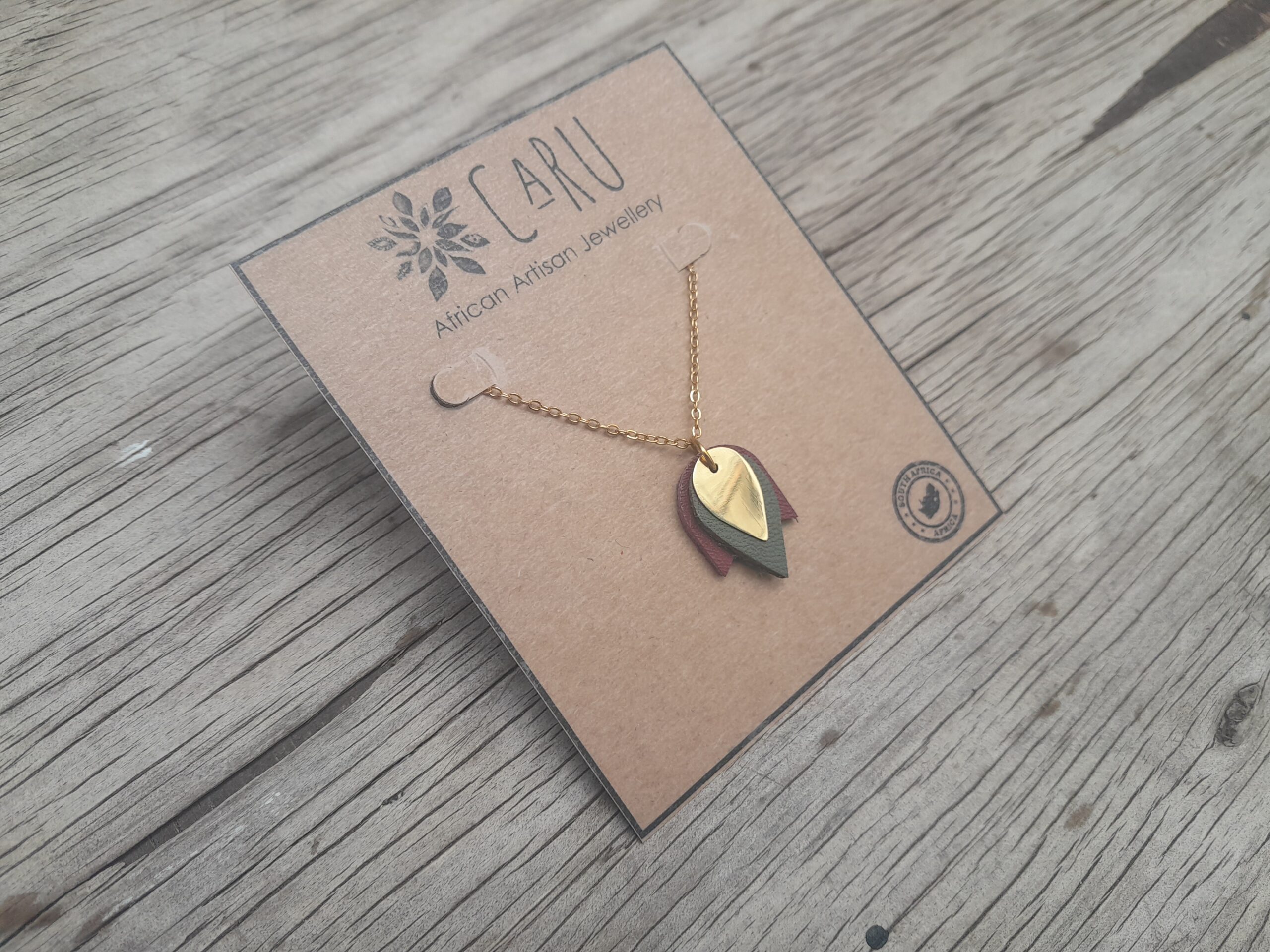 Tulip Brass Necklace
