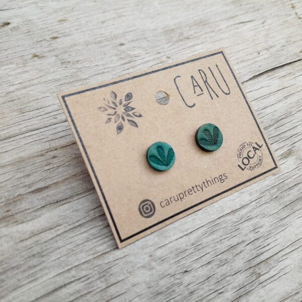 SSM3 Petal Teal Petal Stud
